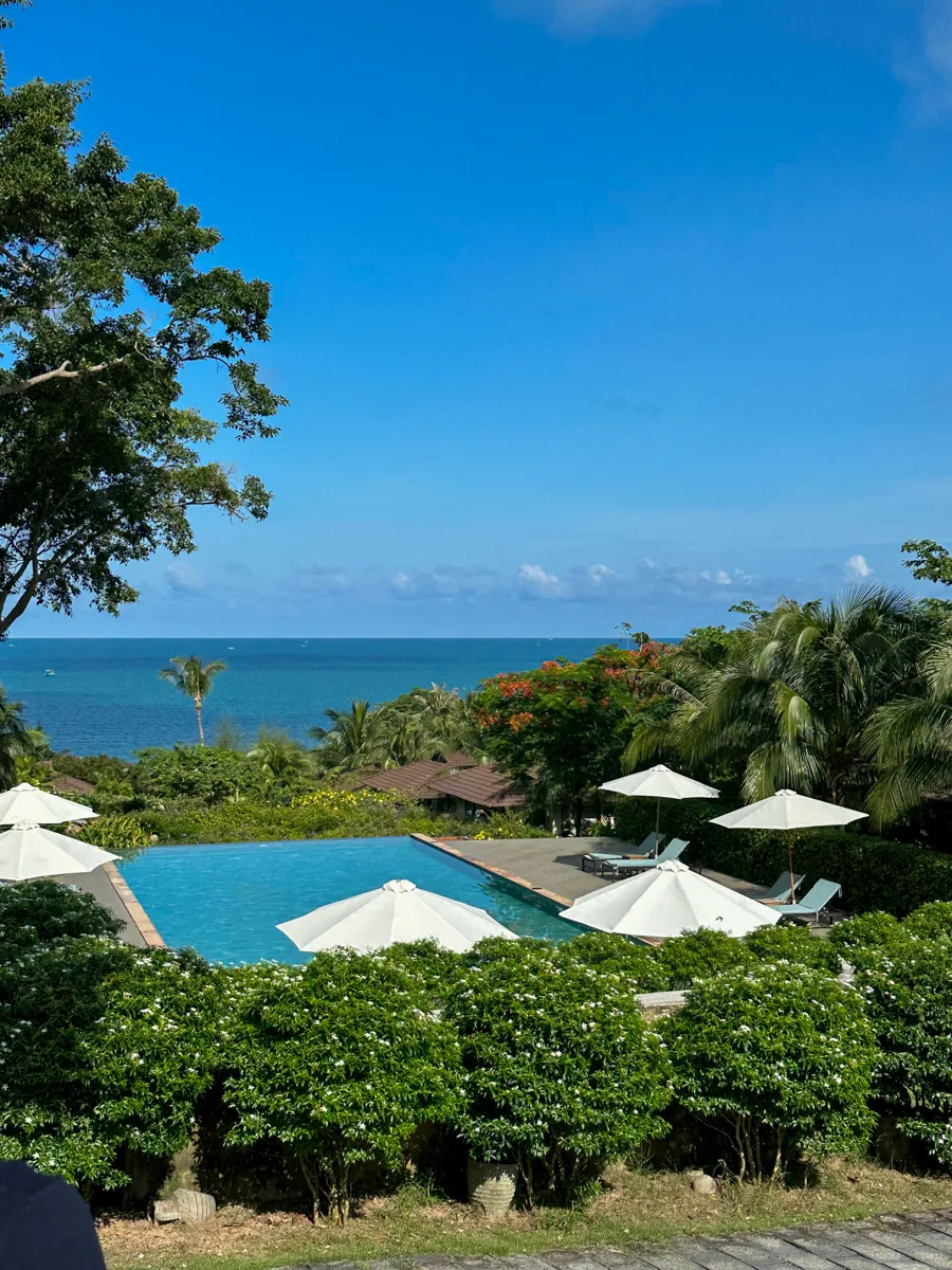 Second, deeper pool overlooking the ocean near the lobby at Camia Resort & Spa Phu Quoc