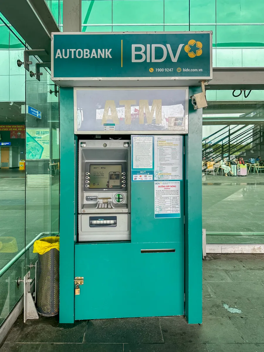 BIDV ATM machine at Phu Quoc International Airport