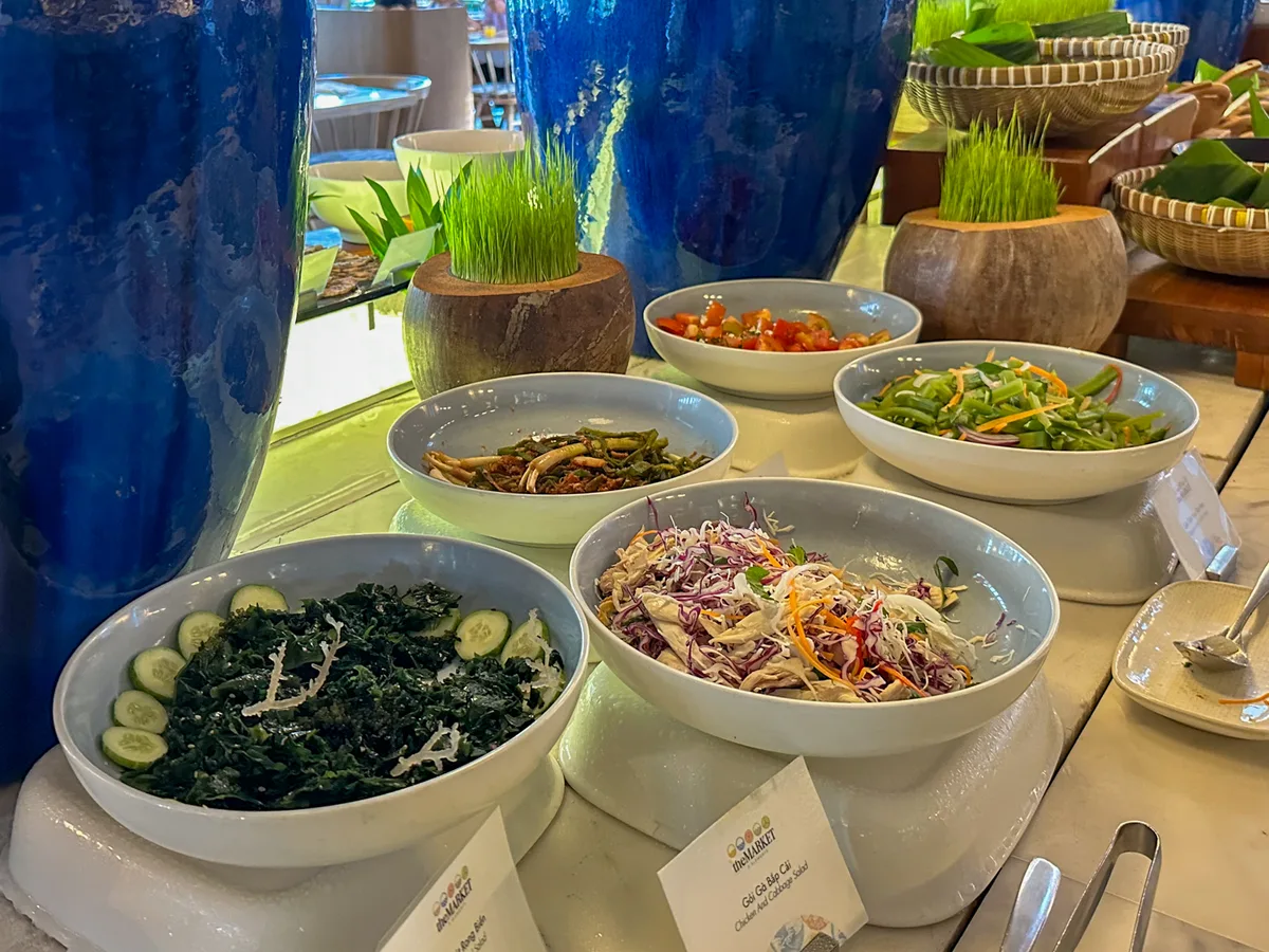 Vietnamese salad bar at The Market restaurant, Premier Village Phu Quoc