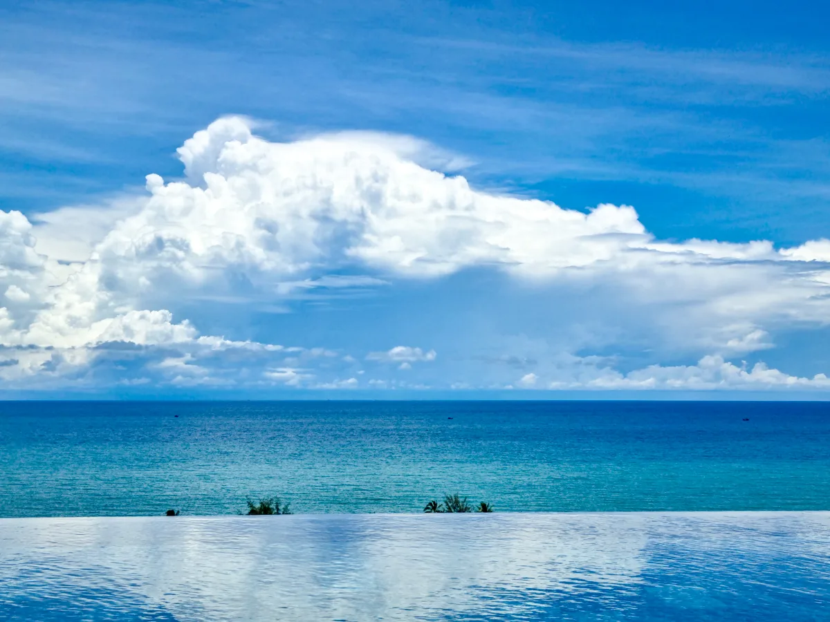 Ocean view from Fu Bar rooftop pool at Regent Phu Quoc