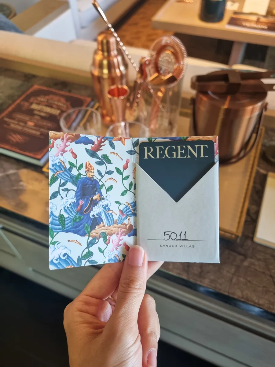 Regent Phu Quoc welcome card reading